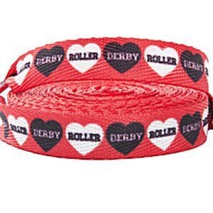 SOURPUSS - 72" ROLLER SKATE, ROLLER DERBY BOOT LACES / LOVE HEARTS *NEW*